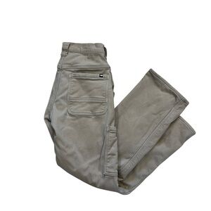 Men's Polar King Tan Fleece Lined Insulated Canvas Carpenter Pants Size 30x28